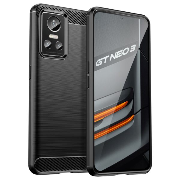 CARBON CASE FLEXIBLE COVER FOR REALME GT NEO 3 BLACK