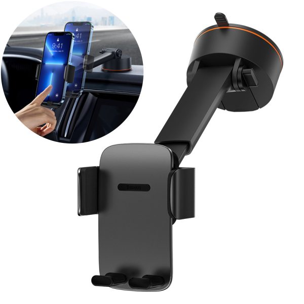 BASEUS EASY CONTROL PRO COCKPIT/GRILLE HOLDER BLACK (SUCTION CUP VERSION)(SUYK020001)