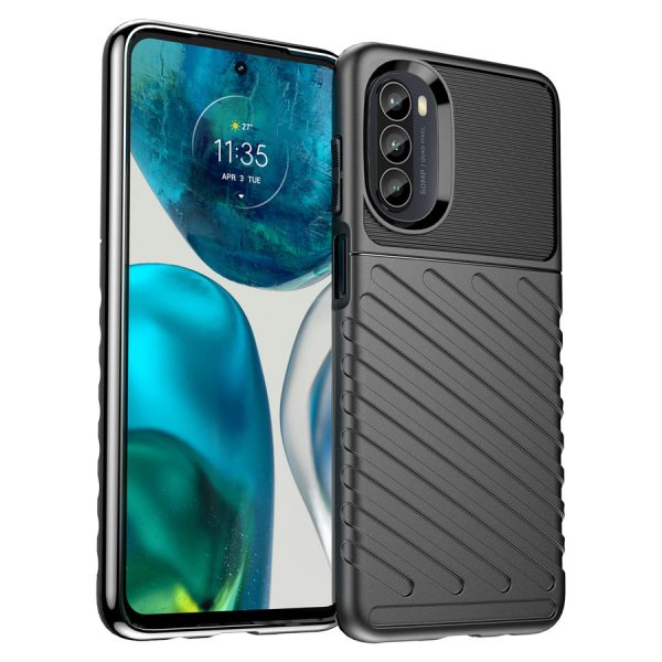 THUNDER CASE CASE FOR MOTOROLA MOTO G82 5G / MOTO G52 SILICONE ARMOR CASE BLACK