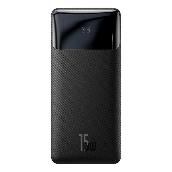 BASEUS BIPOW POWERBANK WITH DISPLAY 30000MAH 15W BLACK (OVERSEAS EDITION) + CABLE USB-A - MICRO USB 0.25M BLACK (PPBD050201)