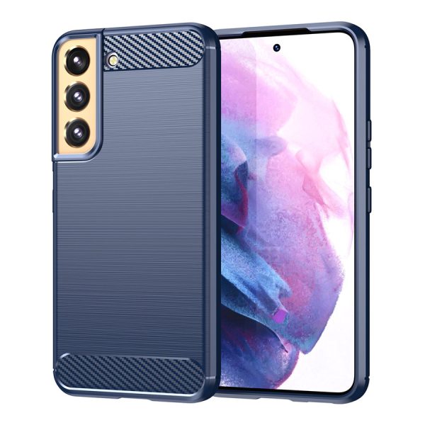 CARBON CASE FOR SAMSUNG GALAXY S23+ FLEXIBLE SILICONE CARBON COVER BLUE