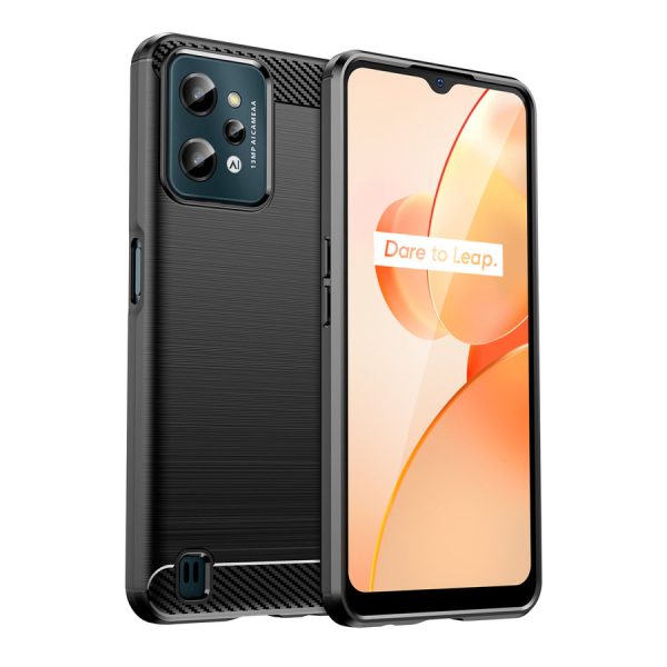 CARBON CASE CASE FOR REALME C31 FLEXIBLE SILICONE CARBON COVER BLACK