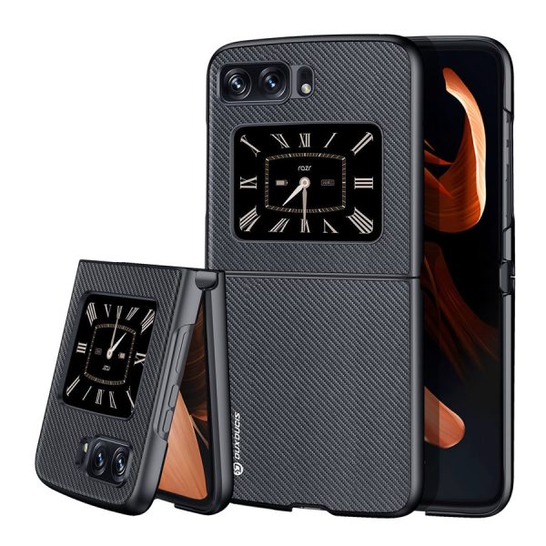 DUX DUCIS FINO CASE FOR MOTOROLA RAZR 2022 COVER WITH SILICONE FRAME BLACK