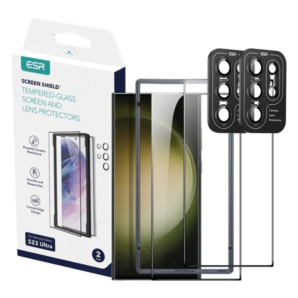 ESR PROTECTOR SET 2-PACK GALAXY S23 ULTRA CLEAR TEMPERED GLASS