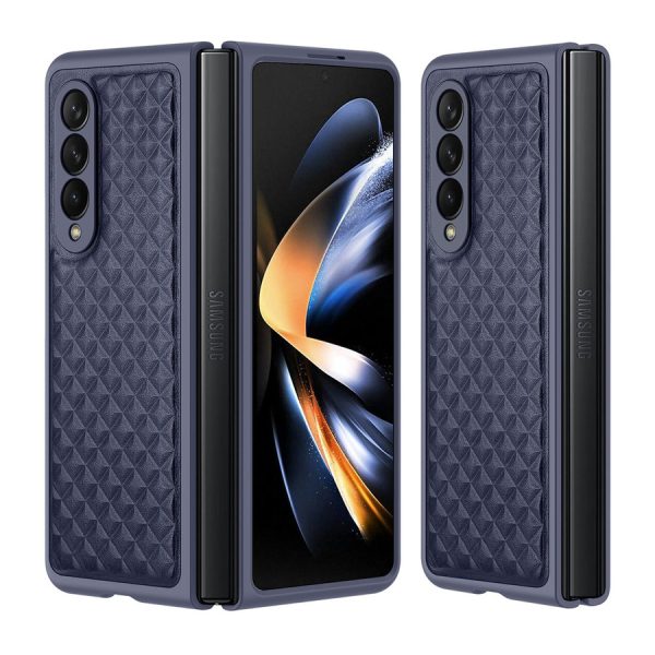 DUX DUCIS VENICE CASE FOR SAMSUNG GALAXY Z FOLD 4 LEATHER CASE BLUE