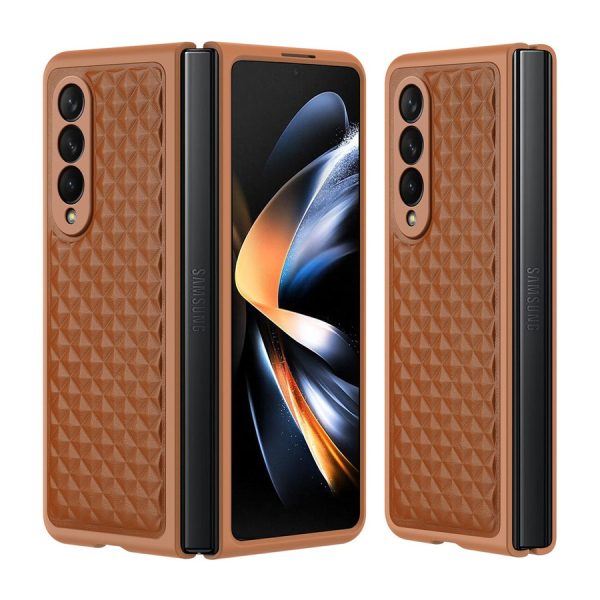 DUX DUCIS VENICE CASE FOR SAMSUNG GALAXY Z FOLD 4 LEATHER CASE BROWN
