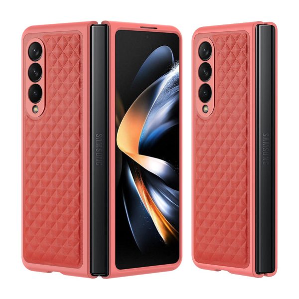 DUX DUCIS VENICE CASE FOR SAMSUNG GALAXY Z FOLD 4 LEATHER CASE RED