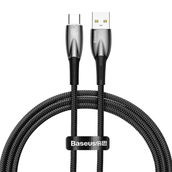Baseus Glimmer Series Fast Charging Cable USB-A - USB-C 100W 480Mbps 2m black
