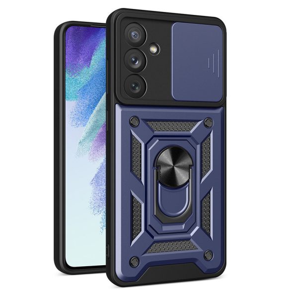 HYBRID ARMOR CAMSHIELD CASE FOR SAMSUNG GALAXY A54 5G ARMORED CASE WITH CAMERA COVER BLUE