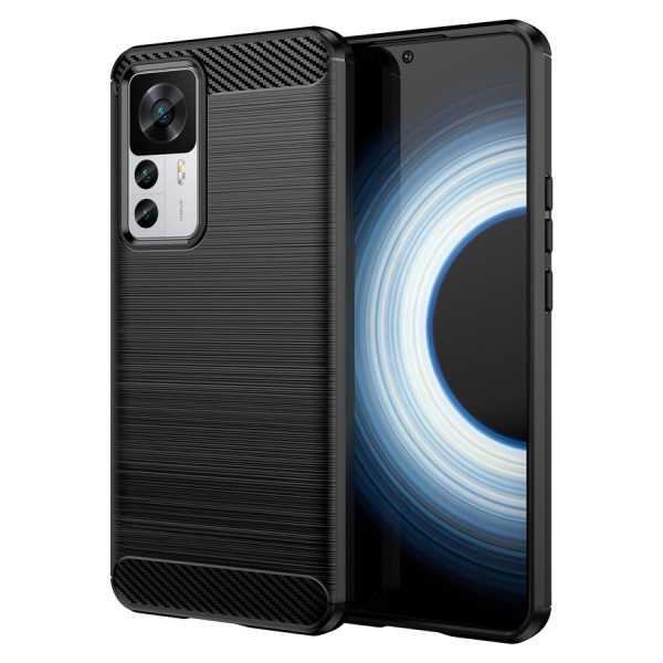 CARBON CASE CASE FOR XIAOMI 12T PRO / XIAOMI 12T FLEXIBLE SILICONE CARBON COVER BLACK