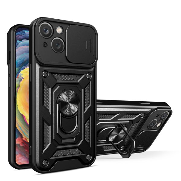HYBRID ARMOR CAMSHIELD CASE FOR MOTOROLA MOTO G62 5G ARMORED CASE WITH CAMERA COVER BLACK