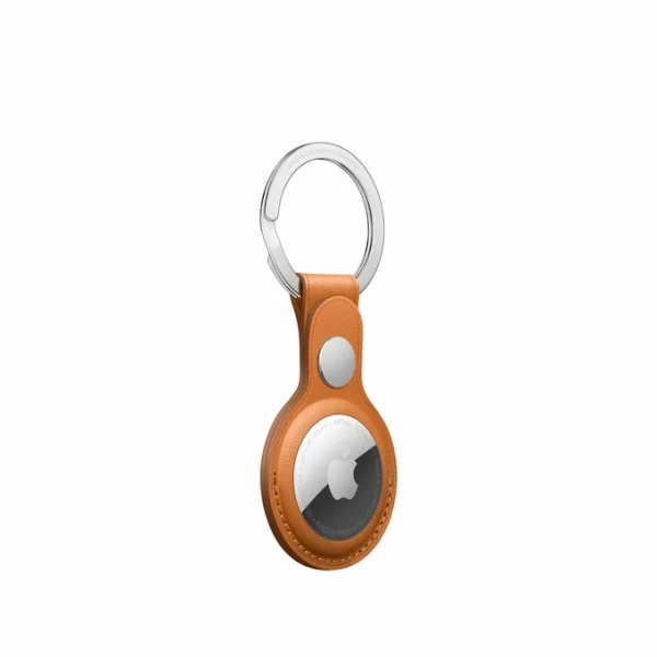 APPLE MMFA3ZM/A LEATHER CASE KEY RING APPLE AIRTAG GOLDEN BROWN WITHOUT PACKAGING