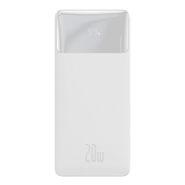 Baseus Bipow fast charging powerbank 30000mAh 20W white (Overseas Edition) + USB-A - Micro USB cable 0.25m white (PPBD050402)