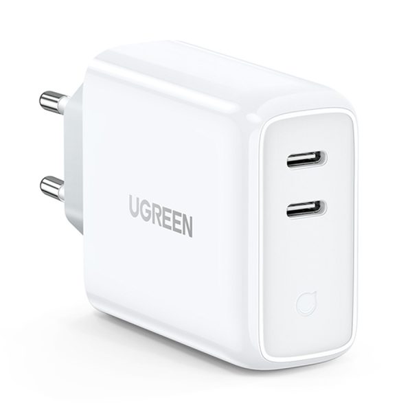 UGREEN FAST CHARGER 2XUSB-C 36W PD WHITE (CD199)
