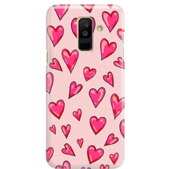 FUNNY CASE OVERPRINT BIG HEARTS SAMSUNG GALAXY A6 PLUS 2018