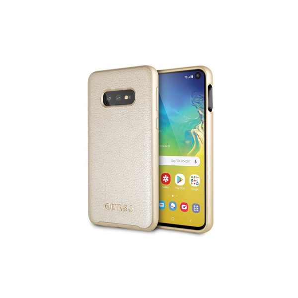 Guess GUHCS10LIGLGO S10e G970 złoty/gold hard case Iridescent