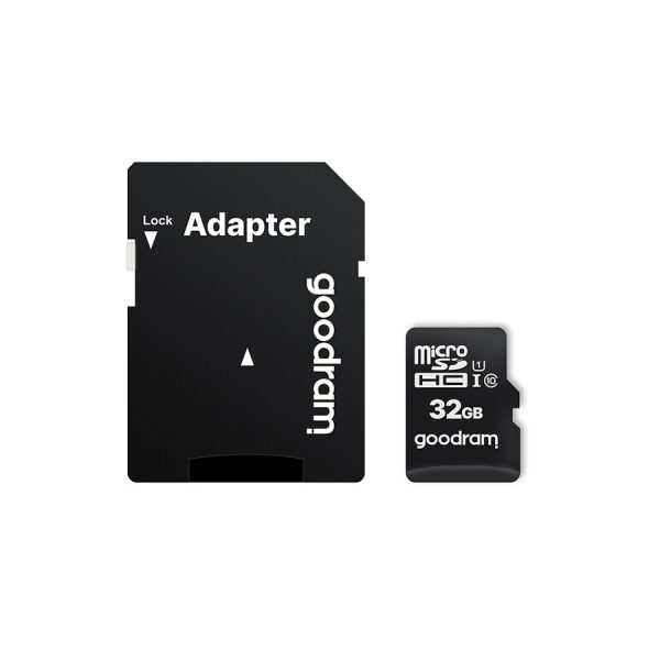 Goodram Microcard 32 GB micro SD HC UHS-I class 10 memory card, SD adapter (M1AA-0320R12)