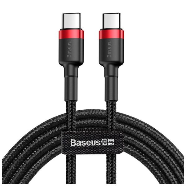 Baseus CATKLF-H91 USB-C - USB-C PD QC cable 60W 3A 480Mb/s 2m - black and red