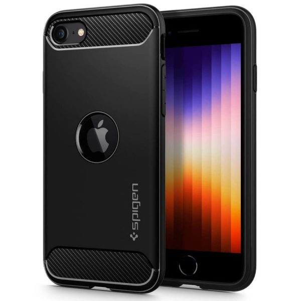 Spigen Rugged Armor Case for iPhone SE 2020 / 2022 - Black