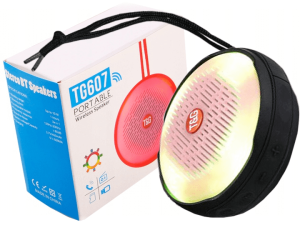 PORTABLE BLUETOOTH SPEAKER TG607 3W MICRO SD LED LIGHT