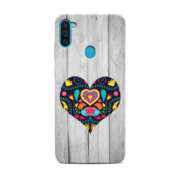 CASEGADGET CASE OVERPRINT BLACK HEART SAMSUNG GALAXY M11