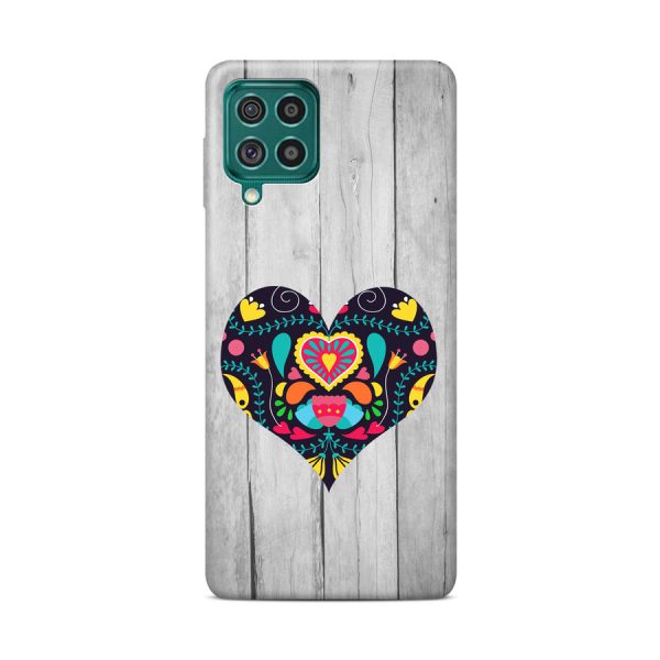 CASEGADGET CASE OVERPRINT BLACK HEART SAMSUNG GALAXY F62 / M62