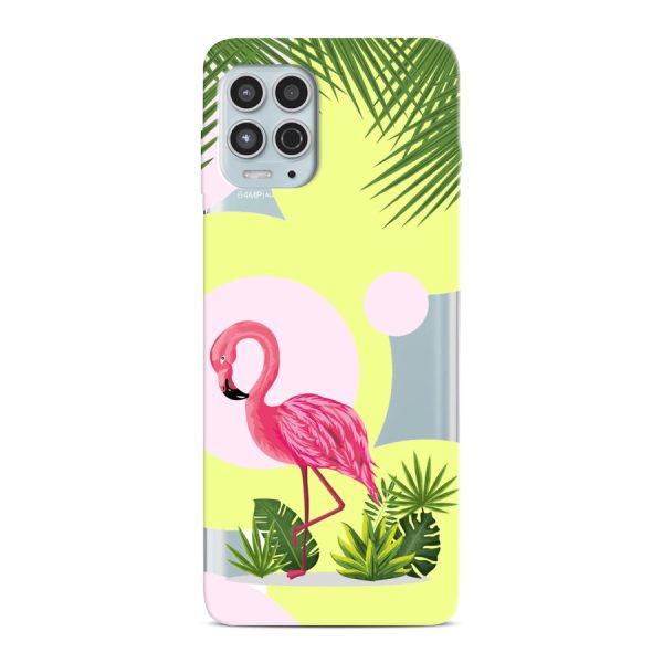 CASEGADGET CASE OVERPRINT FLAMINGO AND FLOWERS MOTO G100 / EDGE S