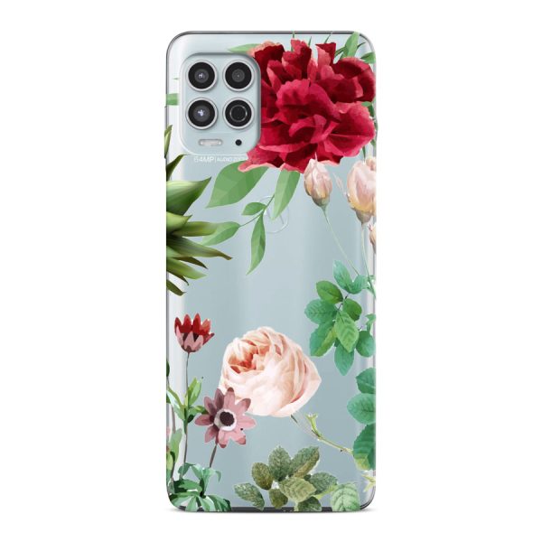 CASEGADGET CASE OVERPRINT RED FLOWERS  MOTO G100 / EDGE S