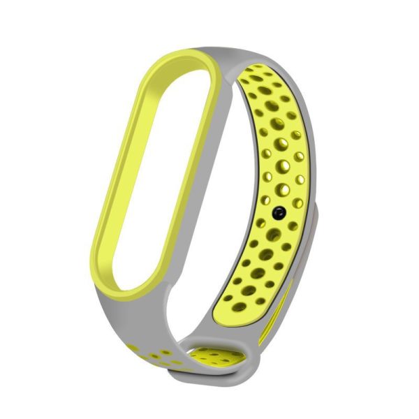 REPLACEMENT SILICONE WRISTBAND XIAOMI MI BAND 5 DOTS GRAY-GREEN