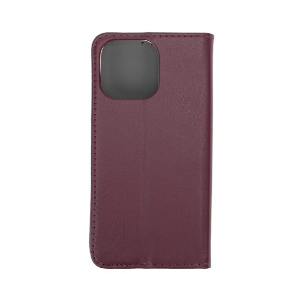 Etui Smart Magnetic do iPhone 13 Pro 6,1" burgundowe