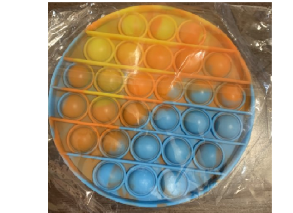 GAME SENSORY TOY MAGIC POP IT GAME PUSH BUBBLE CIRCLE ORANGE-BLUE