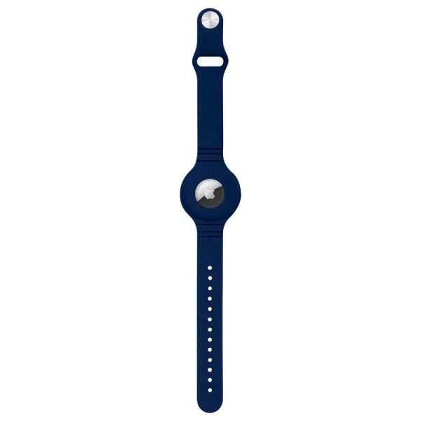 SILICONE ELASTIC CASE FOR APPLE AIRTAG LOCATOR NAVY BLUE