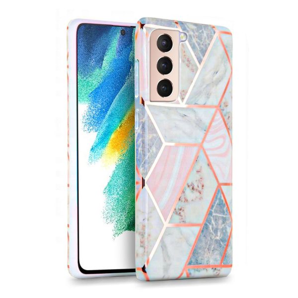 TECH-PROTECT MARBLE GALAXY S21 FE PINK