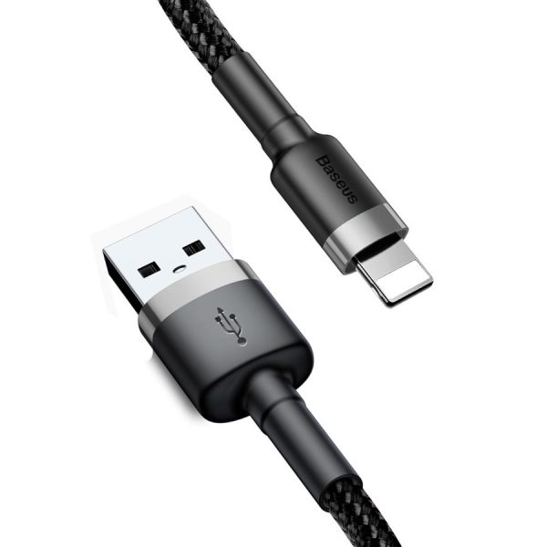 Baseus Cafule USB-A / Lightning 2.4A QC 3.0 cable 0.5 m - black-gray