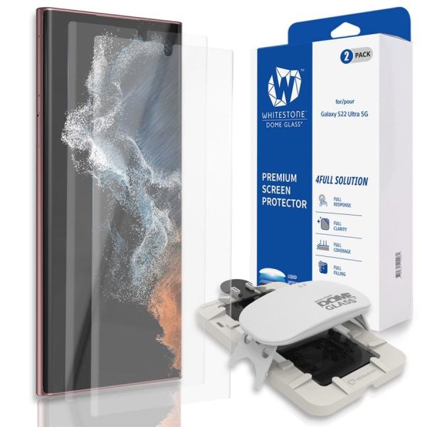 WHITESTONE TEMPERED GLASS DOME GLASS 2-PACK GALAXY S22 ULTRA