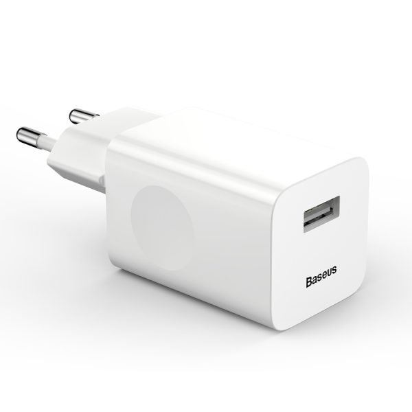 Baseus Charging Quick Charger CCALL-BX02 USB-A 24W QC 3.0 Network Charger - White