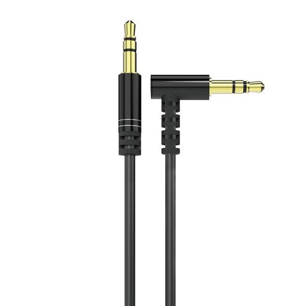 DUDAO ANGLED CABLE AUX MINI JACK 3.5MM CABLE 1M BLACK (L11 BLACK)