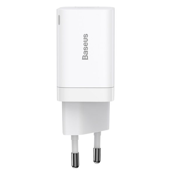 Baseus Super Si Pro USB / USB Type C Fast Charger 30W Power Delivery Quick Charge white (CCSUPP-E02)