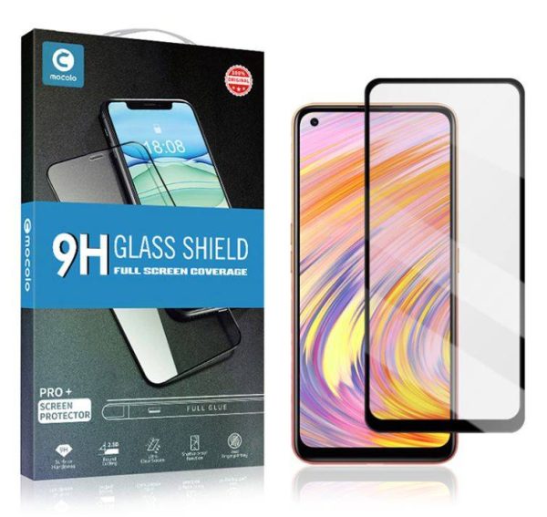 TEMPERED GLASS MOCOLO 5D TG + FULL GLUE REALME 8I  BLACK