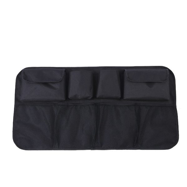 CAR ORGANIZER ON THE BACK OF THE REAR SEAT FOR THE TRUNK BLACK