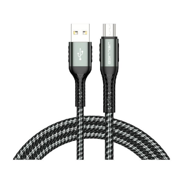 JELLICO USB CABLE - A5 3.1A MICRO USB 1M BLACK
