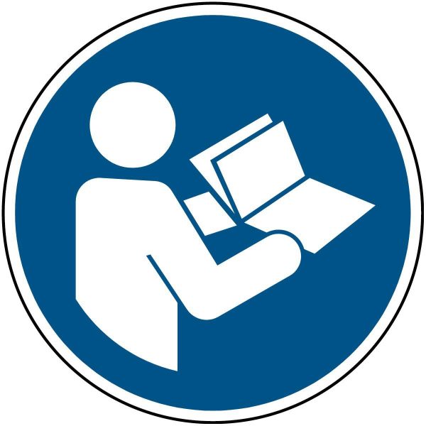 ISO Safety Sign - Refer to