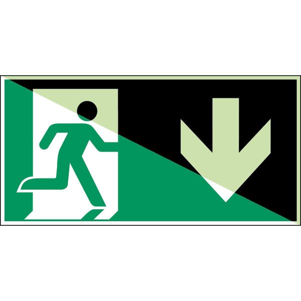 Glow-in-the-dark safety sign