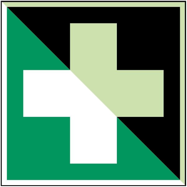 Glow-in-the-dark safety sign
