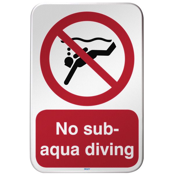 ISO Safety Sign - No sub-aqua