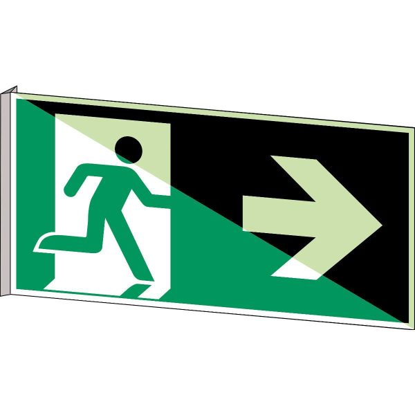 Glow-in-the-dark safety sign