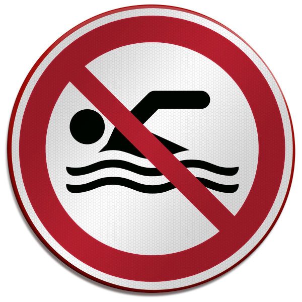 ISO Safety Sign - No swimming