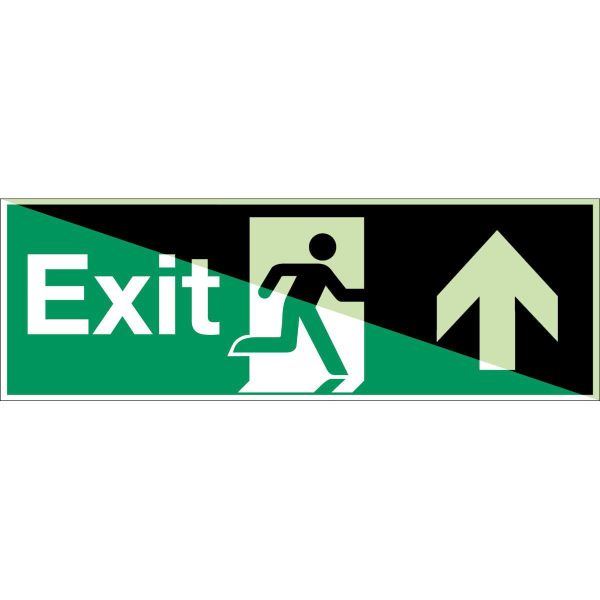 Glow-in-the-dark safety sign