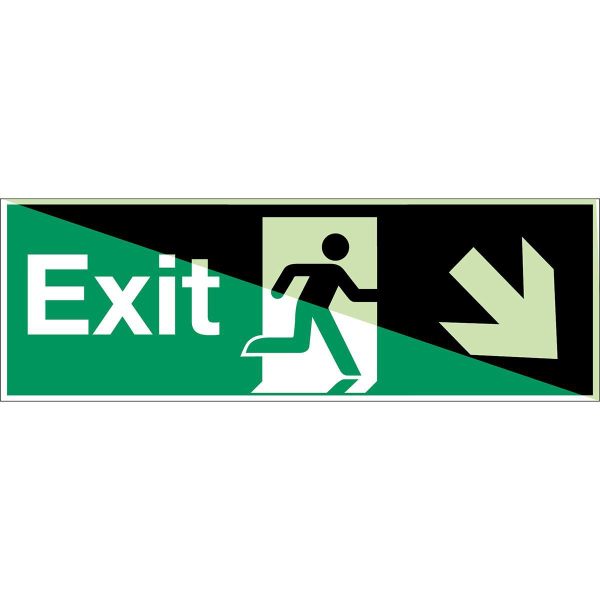 Glow-in-the-dark safety sign