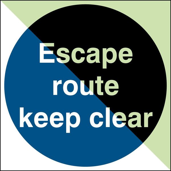 Glow-in-the-dark safety sign